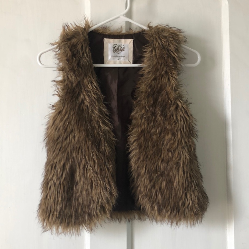 Justice Girls 12 Faux Fur Vest